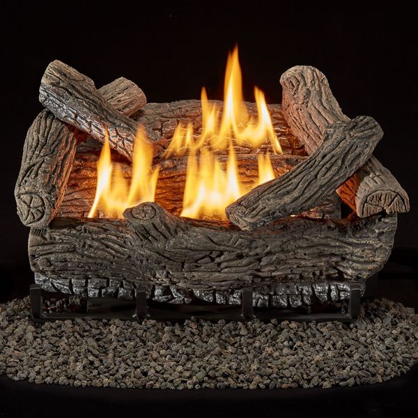 Bluegrass Living Vent Free Natural Gas Log Set - 18 Inch Traditional Oak, 30,000 B B18NR-UL1